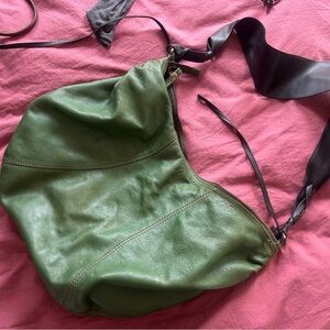 Lucky Brand Green Leather Crossbody Bag